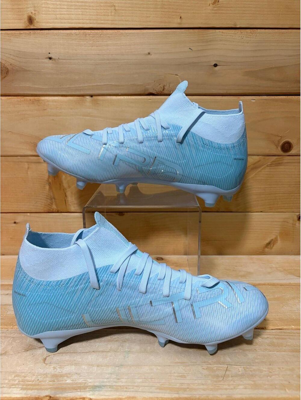 New Puma Ultra Match 5 FG AG Soccer Cleats White Blue Women's Size 8 108640-01 - Picture 2 of 6